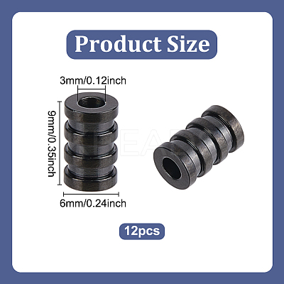 12Pcs 304 Stainless Steel Tube Beads STAS-UN0062-80-1