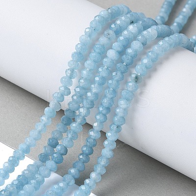 Dyed Natural Malaysia Jade Rondelle Beads Strands G-E316-2x4mm-64-1
