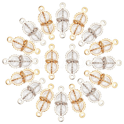 20Pcs 2 Colors Brass Connector Charms KK-GA0001-33-1