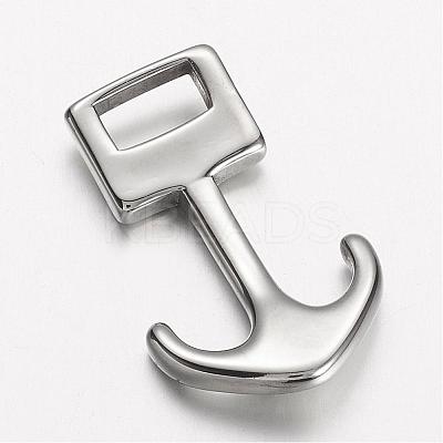 Non-Tarnish 304 Stainless Steel Anchor Hook Clasps STAS-D166-14P-1