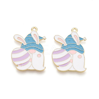 Alloy and Enamel Pendants ENAM-T021-21F-1