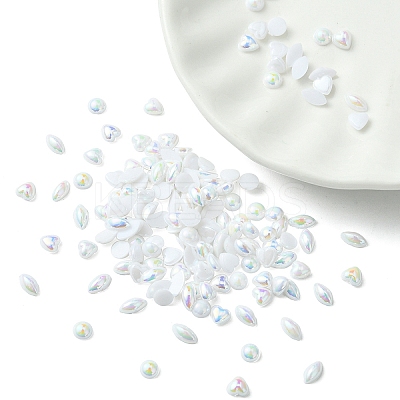 Half Round & Horse Eye & HeartAcrylic Imitation Pearl Cabochons MRMJ-YW0001-077J-1