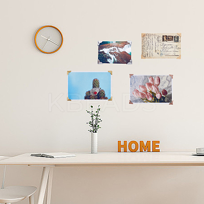 10Pcs 5 Colors Retro Hot Stamping Paper Photo Corner Self-Adhesive Stickers AJEW-CP0003-78-1