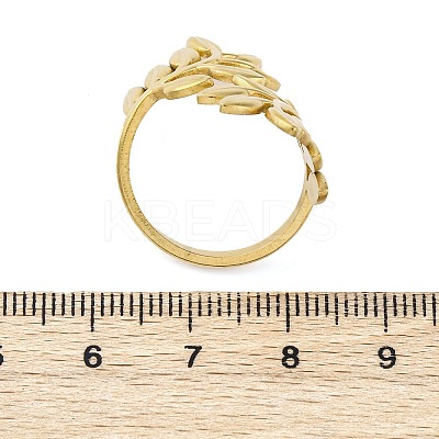 304 Stainless Steel Open Cuff Ring for Women RJEW-Z083-02G-01-1