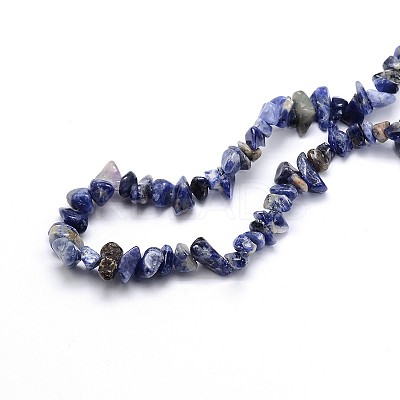 Natural Sodalite Chips Beads Strands G-O049-A-08-1