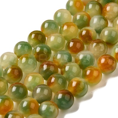 Natural Dyed White Jade Beads Strands G-M402-C04-11-1