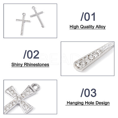 32Pcs 8 Styles Religion Themed Alloy Pendants FIND-TA0002-56-1
