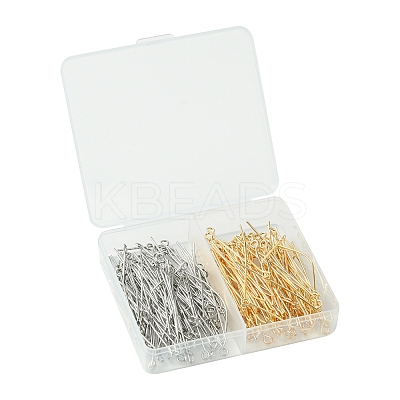 180Pcs 2 Colors Iron Eye Pins IFIN-FS0001-39-1