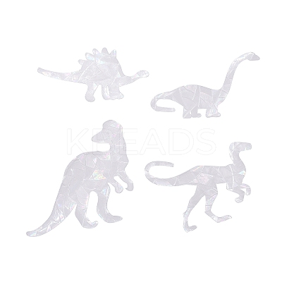 Custom Dinosaur Shape Waterproof PVC Laser Adhesive Stickers DIY-WH0256-013-1