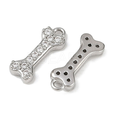 Brass Micro Pave Clear Cubic Zirconia Pendants LS-KK-L238-03P-1