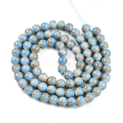 Baking Paint Glass Beads Strands DGLA-N008-10mm-06-1