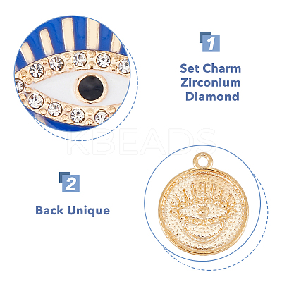 36Pcs 6 Style Rack Plating Alloy Enamel Pendants FIND-HY0001-67-1