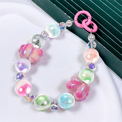 30Pcs Gradient Color Opaque Resin Beads RESI-CJ0003-09-1