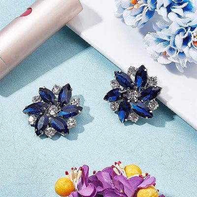 2Pcs Detachable Glass Rhinestone Shoe Decoration DIY-FG0003-29-1