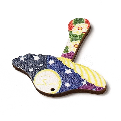 Printed Wooden Pendants WOOD-B007-01A-1
