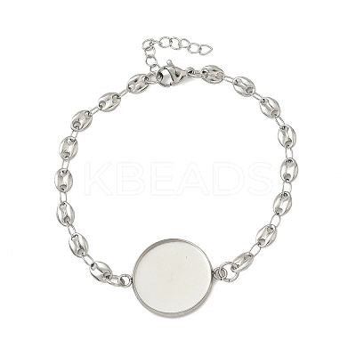 304 Stainless Steel Link Chain Bracelet Making STAS-K252-20E-P-1