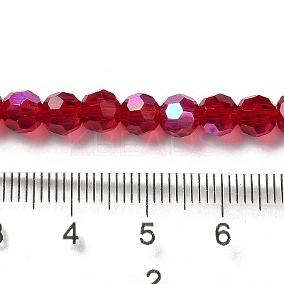 Electroplate Transparent Glass Beads Strands X-EGLA-A035-T6mm-L07-1