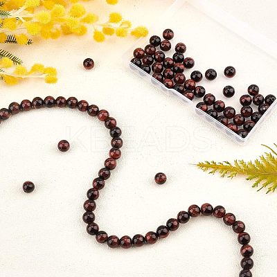 2 Strand Natural Red Tiger Eye Beads Strands G-OC0002-20-1