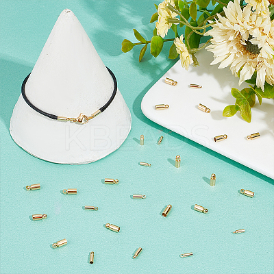 90Pcs 3 Size Brass Cord Ends KK-CN0002-58-1
