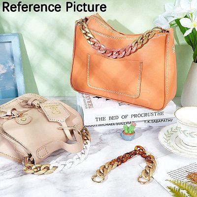Acrylic & CCB Plastic Curb Chain Phone Case Chain HJEW-JM00485-05-1