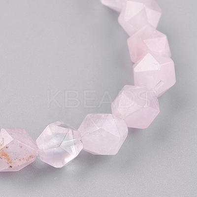 Natural Rose Quartz Stretch Bracelets BJEW-JB03950-03-1