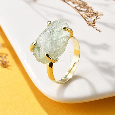 Natural Fluorite Finger Rings RJEW-B122-01G-01-1