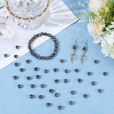 60Pcs Non-magnetic Synthetic Hematite Beads G-BBC0001-54-1
