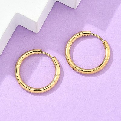 Ion Plating(IP) 304 Stainless Steel Huggie Hoop Earrings LS-EJEW-F111B-21mm-G-1
