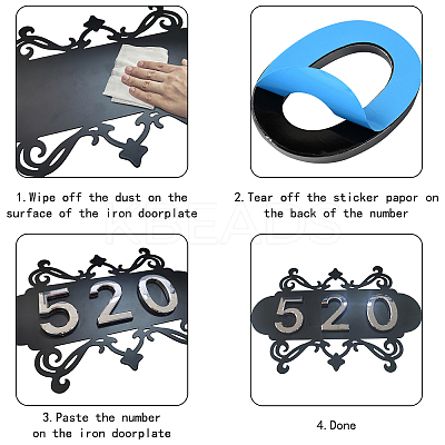 DIY House Number Kits AJEW-CN0001-40-1