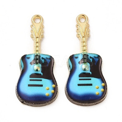 Rack Plating Golden Tone Alloy Pendants ENAM-M051-14G-A-1