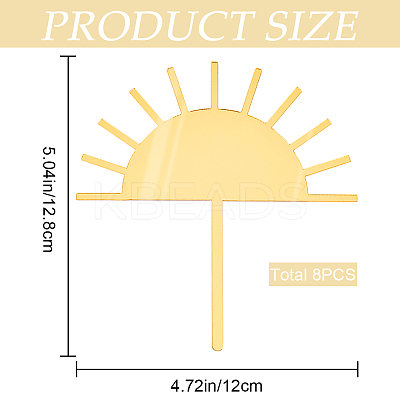 8Pcs Sun Birthday Cake Toppers OACR-CP0001-01-1