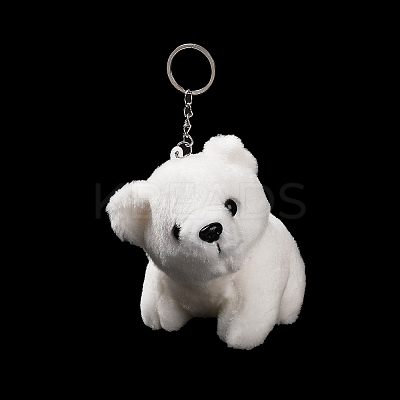 Cartoon PP Cotton Plush Simulation Soft Stuffed Animal Toy Bear Pendants Decorations HJEW-K043-10-1