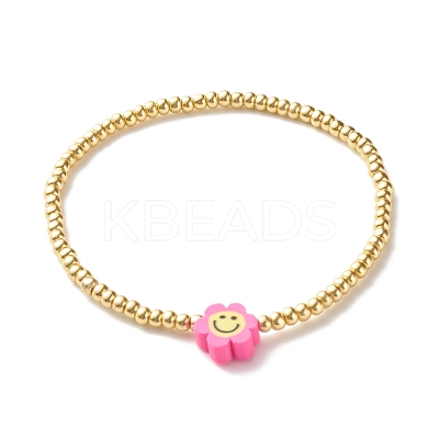 Handmade Polymer Clay Heishi Beads Stretch Bracelets Set BJEW-JB07406-03-1