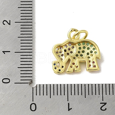 Real 18K Gold Plated Brass Pave Cubic Zirconia Pendants KK-M283-02B-02-1