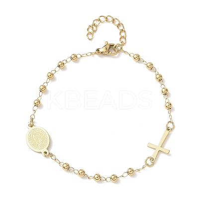 Religion 304 Stainless Steel Link Bracelets LS-BJEW-F524-05B-G-1