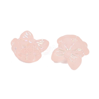 Frosted Transparent Acrylic Beads X1-OACR-P029-18B-02-1