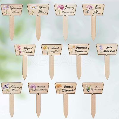 2 Bags Wooden Plant Labels DIY-CP0012-70-1