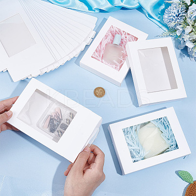 Rectangle Paper Biscuit Boxes with Clear Window CON-WH0107-02C-02-1