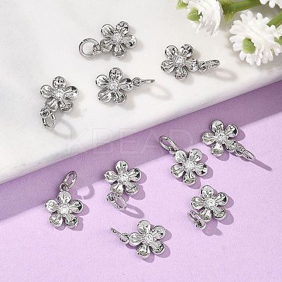SHEGRACE Valentine's Day Brass Clear Cubic Zirconia Charms XGRQ3P737-577P-1