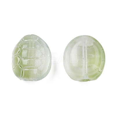 Transparent Spray Painted Glass Beads GLAA-N035-022-C07-1