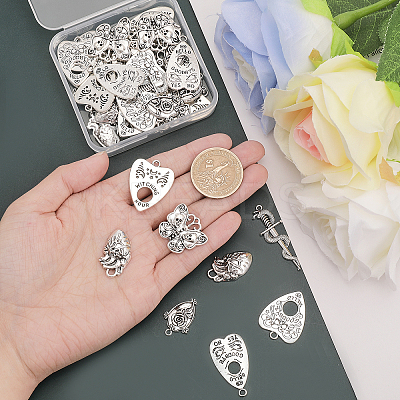 56Pcs 7 Style Tibetan Style Alloy Pendants TIBE-CA0001-22-1
