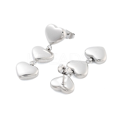 Non-Tarnish 304 Stainless Steel Stud Earrings EJEW-S226-10P-01-1