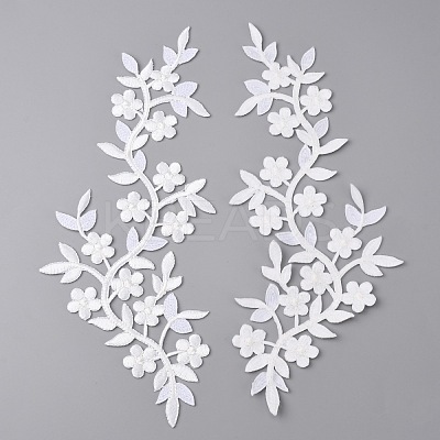 Plum Blosssom Cotton Computerized Embroidery Sew on Patches PATC-WH0001-70D-1