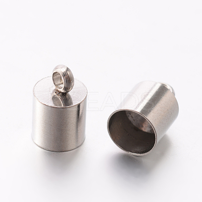 Tarnish Resistant 201 Stainless Steel Cord Ends STAS-E077-07-1
