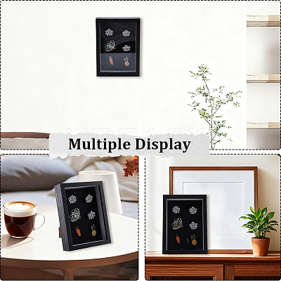Rectangle Artificial Board Badge Display Frame Stands DIY-WH20007-750B-1