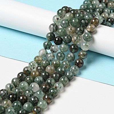 Natural Fuchsite Beads Strands G-K285-40C-1-1