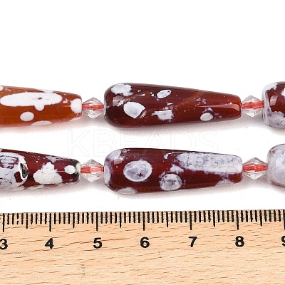Natural Fire Crackle Agate Beads Strands G-K393-F01-10x30-1