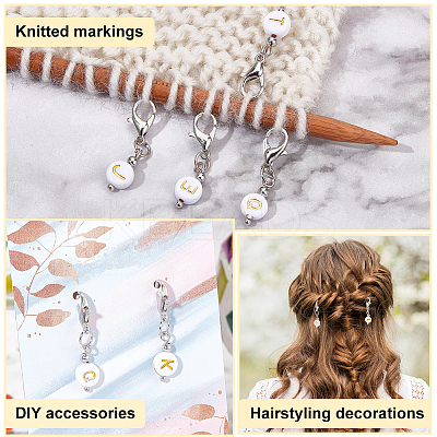 2 Sets Plating Acrylic Pendants Decoration HJEW-PH0001-59-1