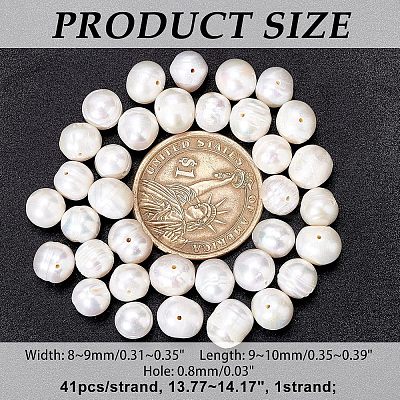 Grade A Natural Cultured Freshwater Pearl Beads Strands PEAR-NB0001-27-1