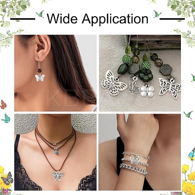 50Pcs 10 Styles Tibetan Style Alloy Pendants FIND-YW0006-94-1